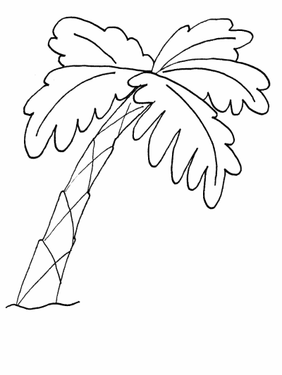 trees coloring book pages