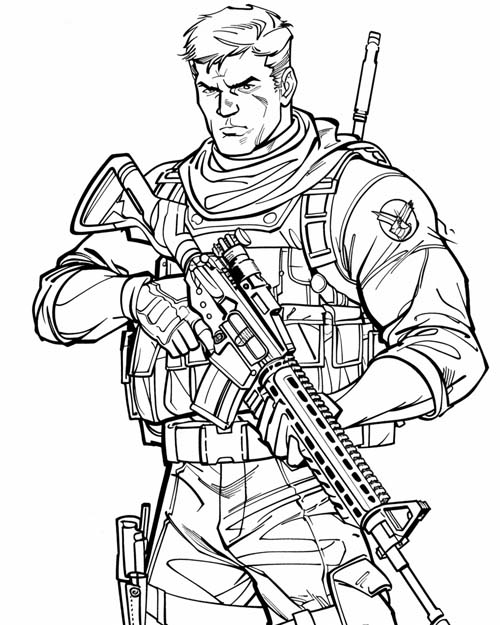 GI Joe coloring page of Duke