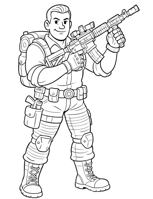GI Joe coloring page of Duke