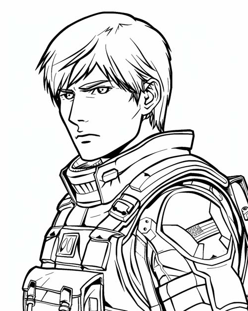 coloring page of Lt Falcon