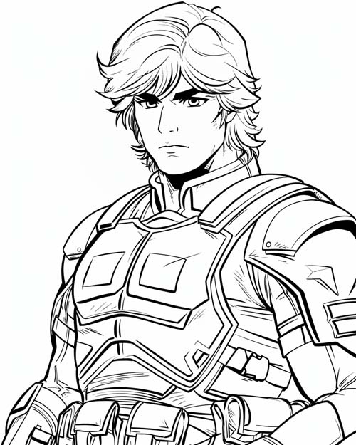 coloring page of Lt Falcon