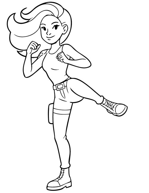 coloring page of Scarlett