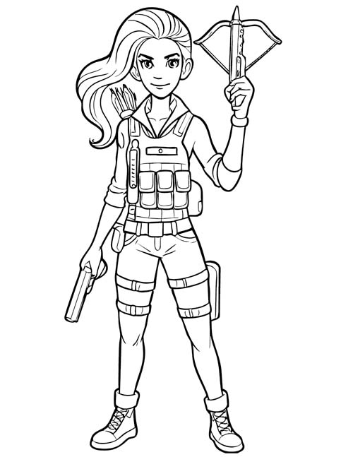 coloring page of Scarlett