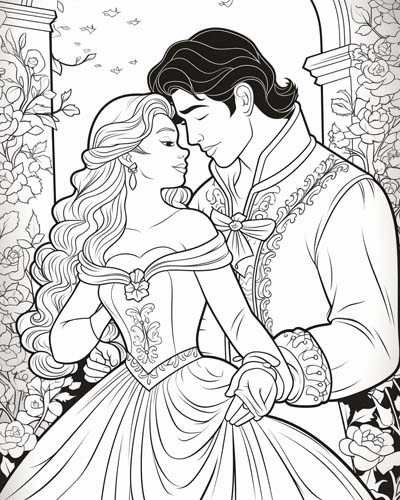 El Cid and Dona Jimena coloring page