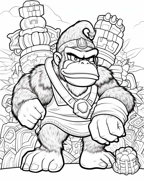 Donkey Kong coloring page