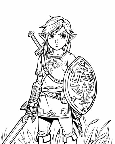 Legend of Zelda, Breath of the Wild coloring page