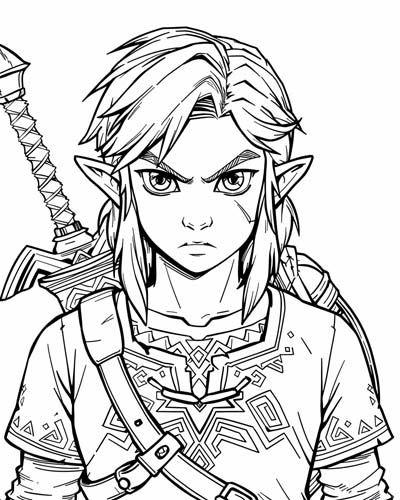 Legend of Zelda, Breath of the Wild coloring page