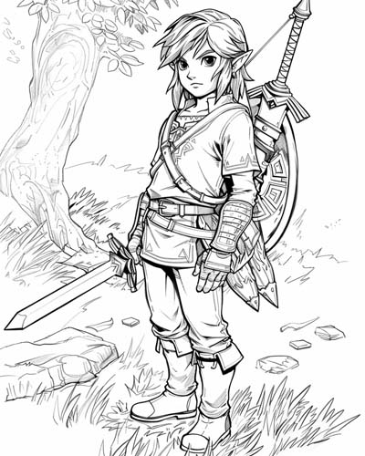 Legend of Zelda, Breath of the Wild coloring page