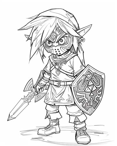 Legend of Zelda, Majora's Mask coloring page