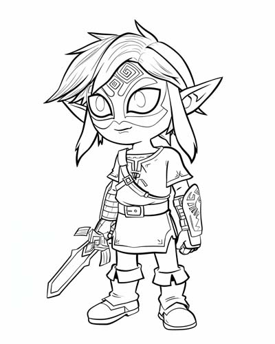 Legend of Zelda, Majora's Mask coloring page