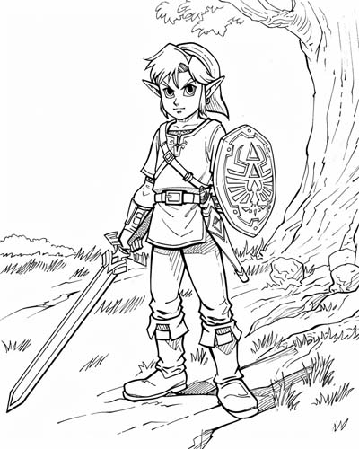 Legend of Zelda, Ocarina of Time coloring page