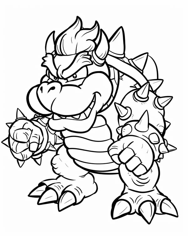 Bowser coloring page