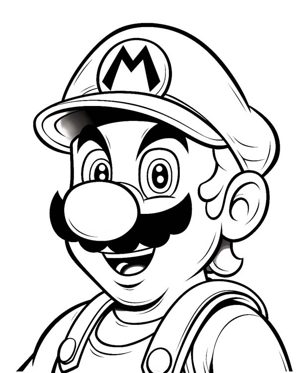 Mario coloring page