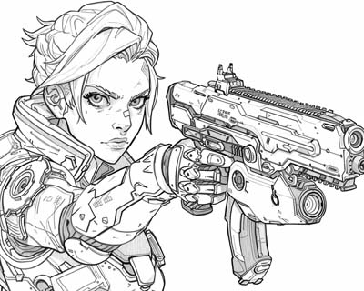 Overwatch coloring page