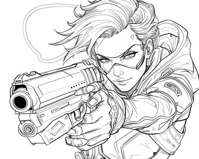 Overwatch coloring page