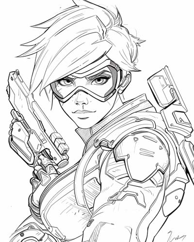 Overwatch coloring page