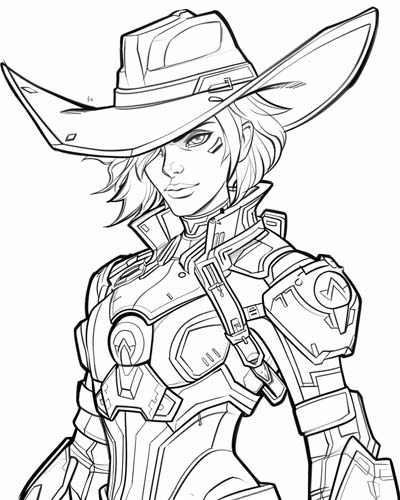 Overwatch coloring page