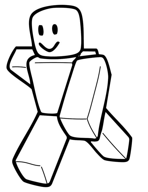 coloring page of the roblox noob