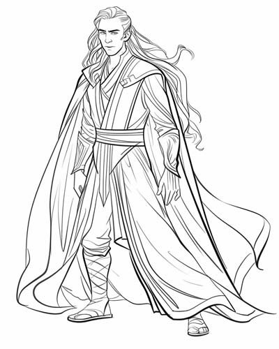 the Norse god Loki coloring page