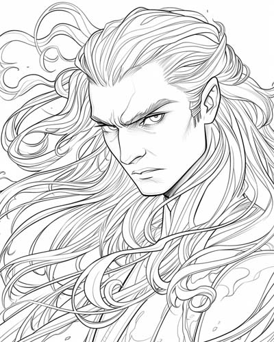 the Norse god Loki coloring page