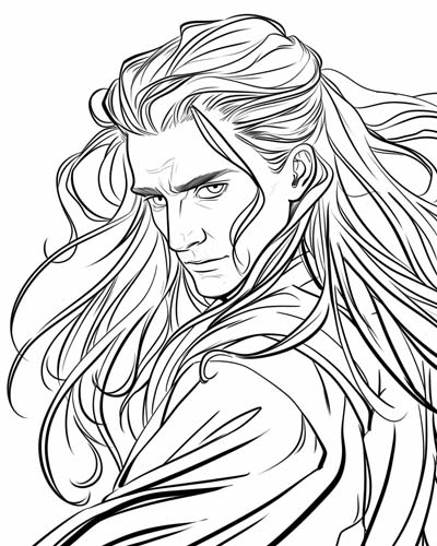 the Norse god Loki coloring page