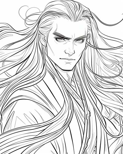 the Norse god Loki coloring page