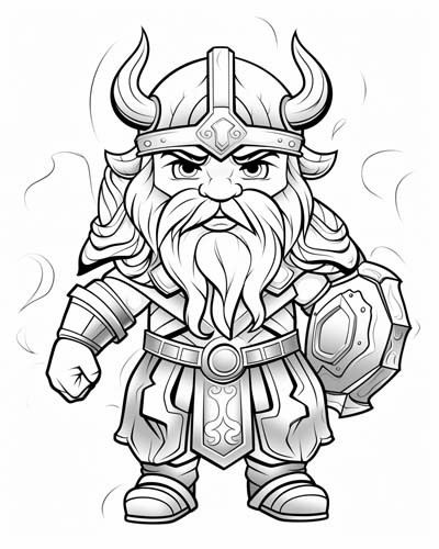 viking warriors coloring page