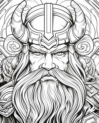 viking warriors coloring page