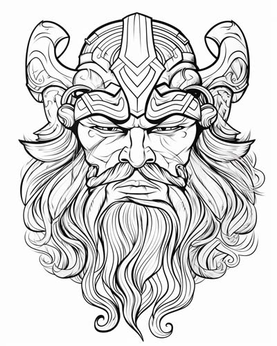 viking warriors coloring page
