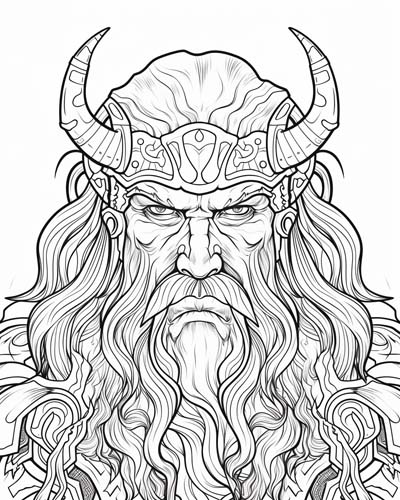 viking warriors coloring page
