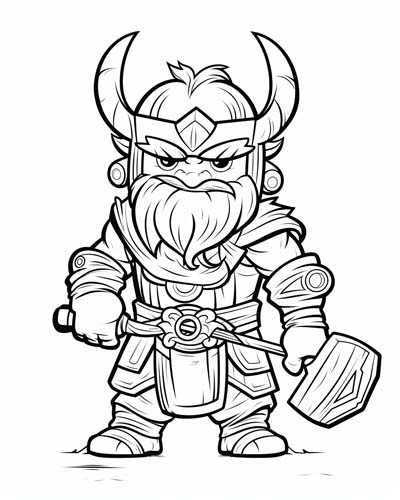 viking warriors coloring page
