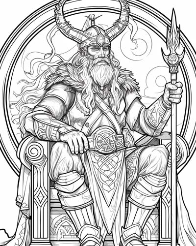 the norse god Heimdall coloring page