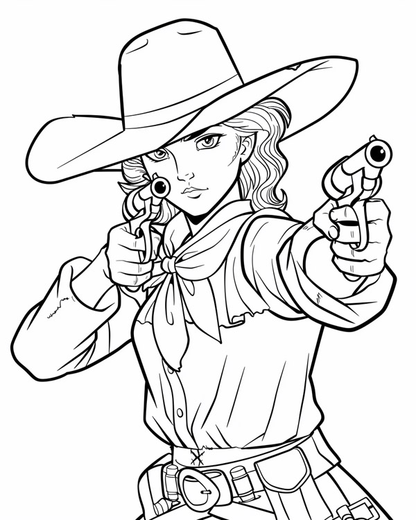 Legends of the West coloring page: Annie Oakley