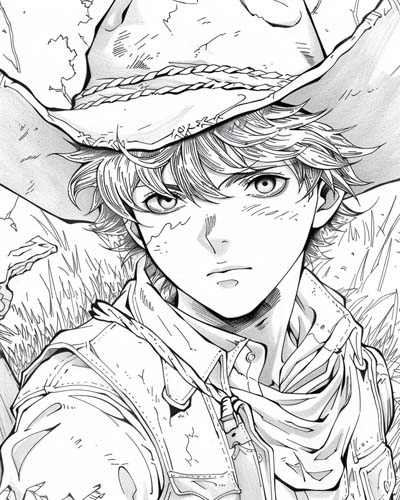 cowboy coloring page