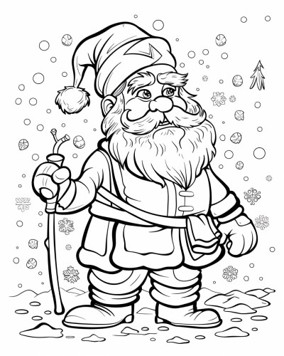 father winter coloring page
