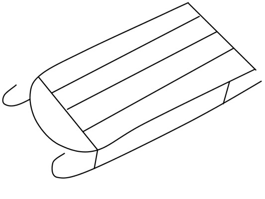 winter sports - toboggan coloring pages
