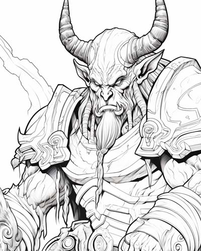World of Warcraft burning-legion coloring page