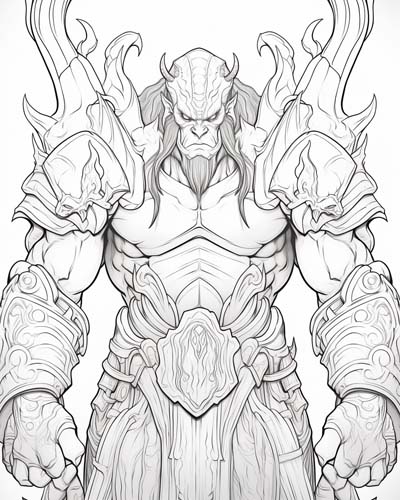 World of Warcraft burning-legion coloring page