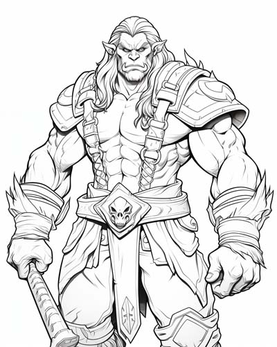 World of Warcraft death-knight coloring page