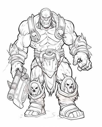 World of Warcraft death-knight coloring page
