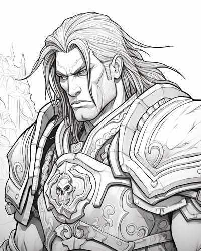 World of Warcraft human coloring page
