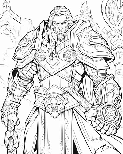 World of Warcraft human coloring page