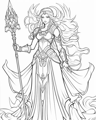 World of Warcraft human coloring page