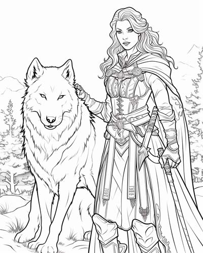 World of Warcraft hunter coloring page