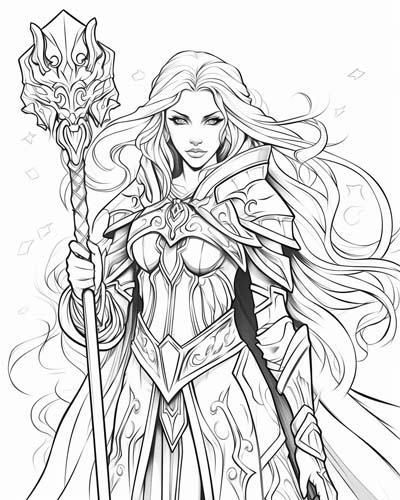 World of Warcraft mage coloring page