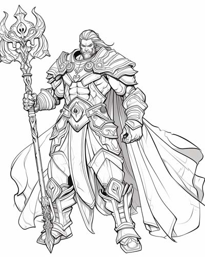 World of Warcraft mage coloring page