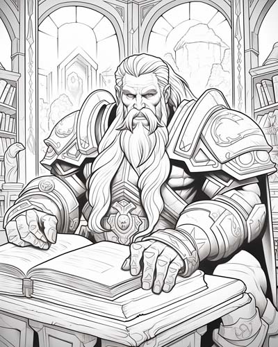 World of Warcraft mage coloring page
