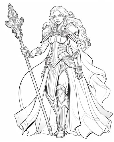 World of Warcraft mage coloring page
