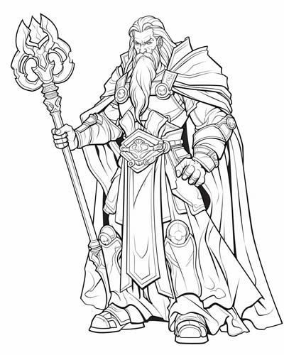 World of Warcraft mage coloring page