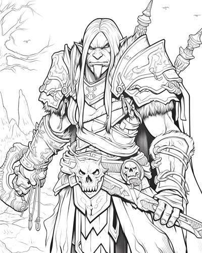 Armored orc ready for battle 